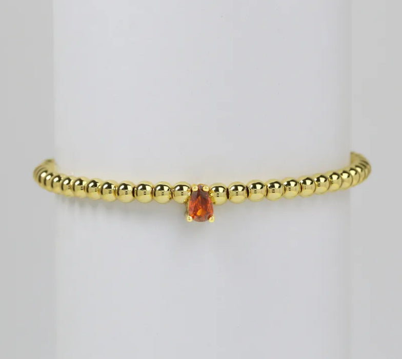 The Gem Glow - Small Tear Drop Birthstone Bracelets