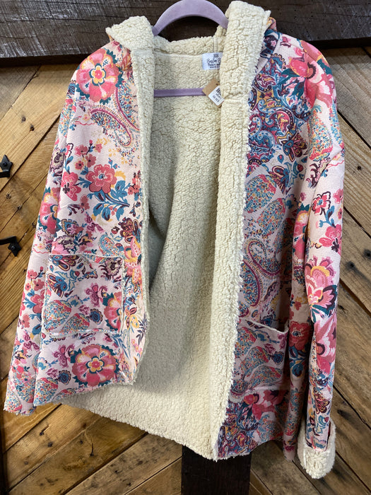 Paisley Floral Jacket with a Fleece Inside