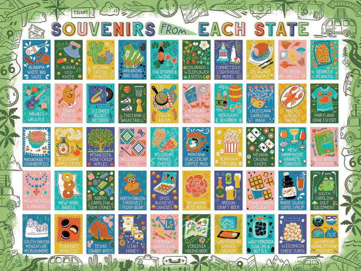 Souvenirs of the States Jigsaw Puzzle (500pcs)