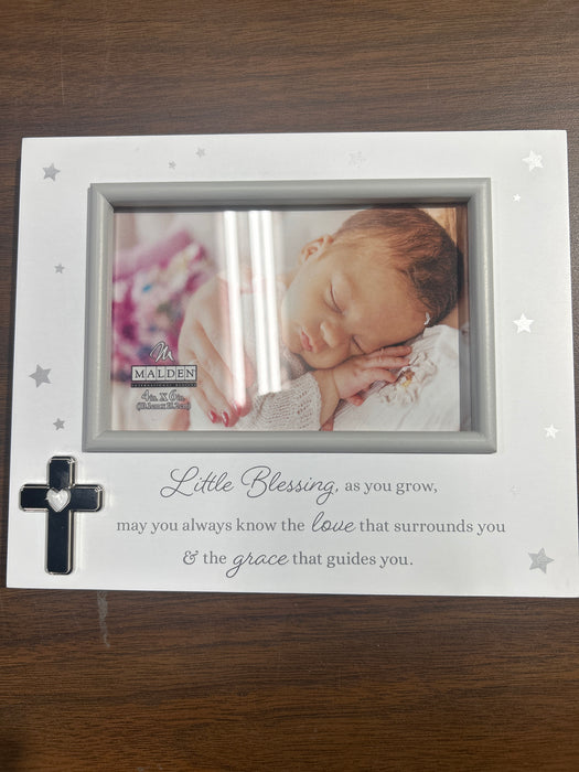 4x6 Little Blessing with Metal Cross Frame