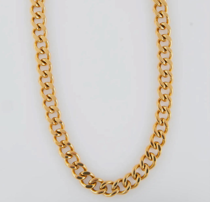 Waterproof Gold 16” Chunky Chain Necklace