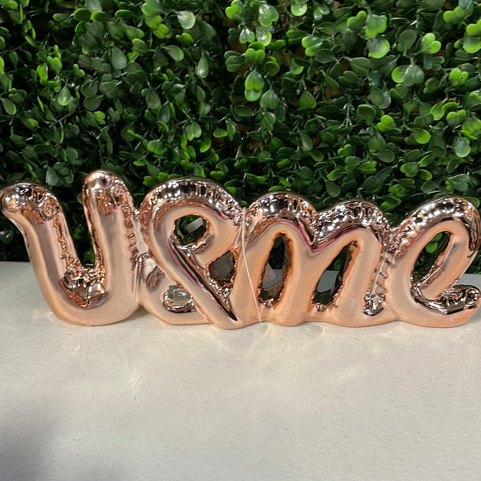 Cursive Romance Rose Gold Balloon Letters- available in 3 styles