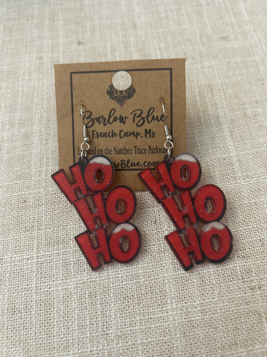 HO HO HO Christmas Earrings