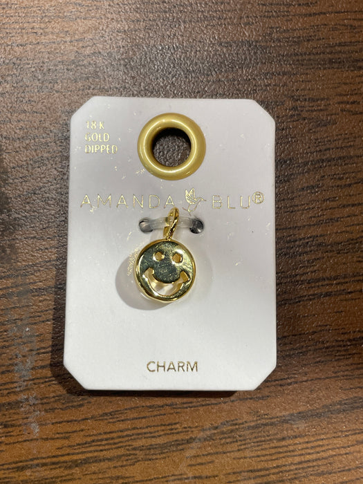 Gold Happy Face Charm