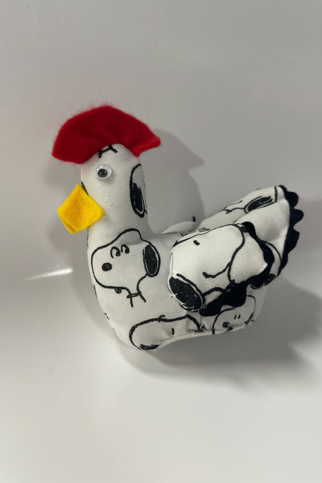 Miniature Hand Sewn Chickens .  Made from Fun Fabric or Vintage Feed Sacks.