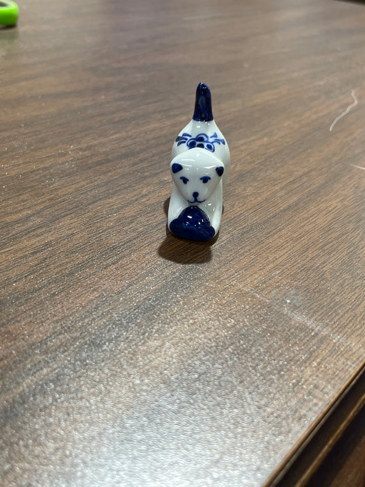 Blue & White Porcelain Trinkets. Small Animals. Range in size from 1" to 3"