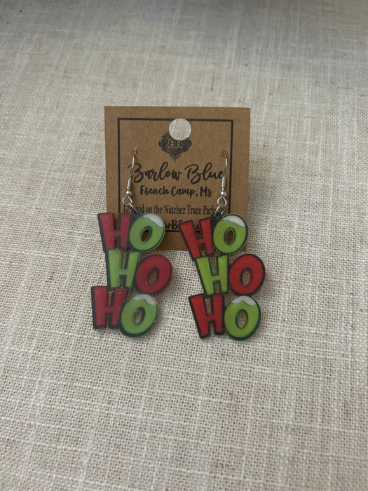 HO HO HO Christmas Earrings