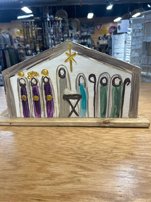 Nativity Hand Painted Stand Up Picture by Alex Ladner