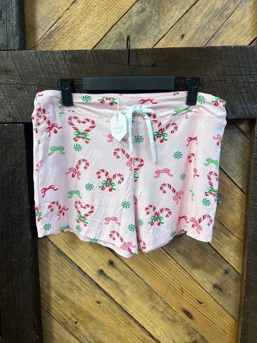 Peppermint Heart Shorts- Available in S-2XL