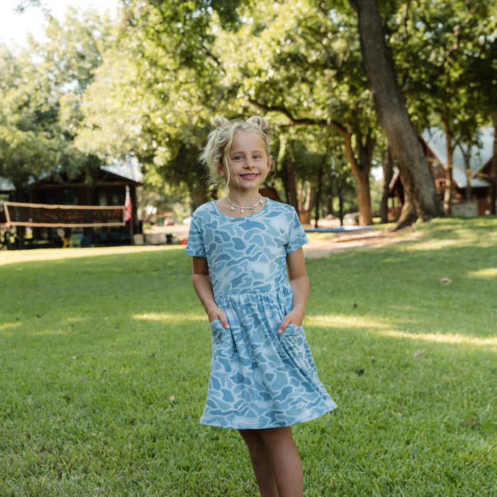 Youth & Toddler Moxie Dress – Seaside Camo by Burlebo