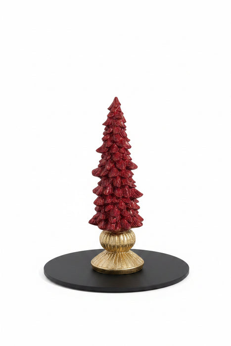 Resin Red Christmas Tree