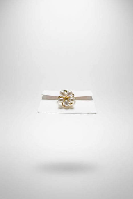 Pearl Flower Adjustable Fidget Ring
