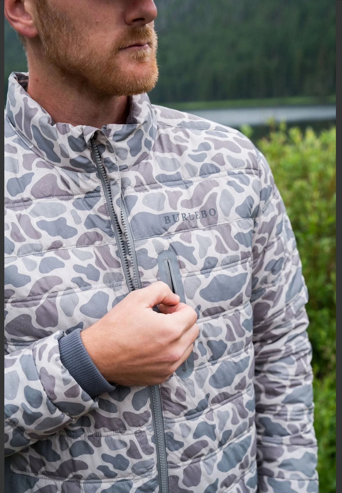 Classic Deer Camo Puffer Jacket by Burlebo — Barlow Blue