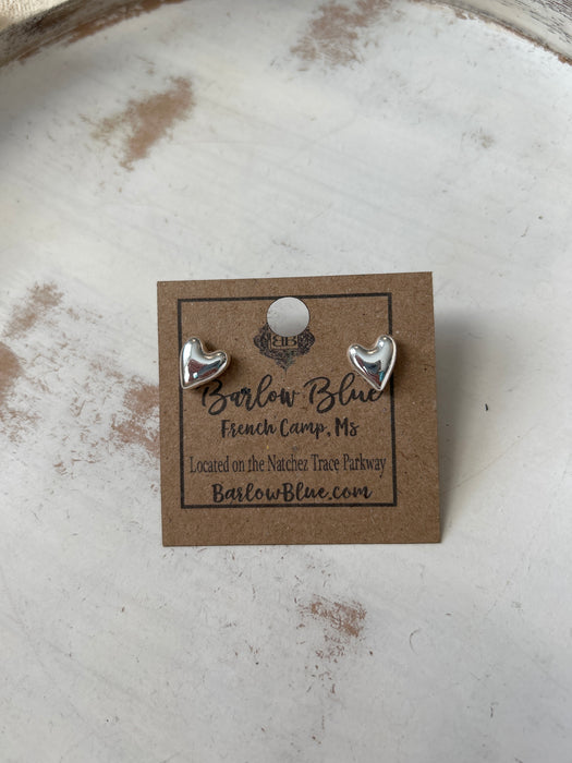 Heart Check Stud Earrings - 2 Colors!