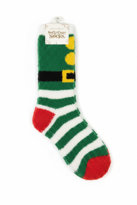 Christmas Elf Winter Fuzzy Socks