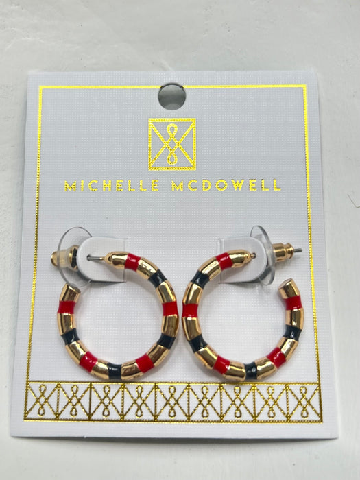 Red, Black, & Gold Nellie Hoops- Perfect For Game Day To Show Your School Spirit!!