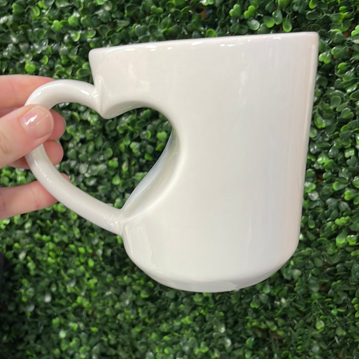 Heart Handle Mugs- available in 3 colors!