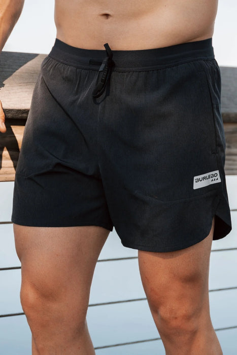 Men’s Running Shorts by Burlebo - Solid Black