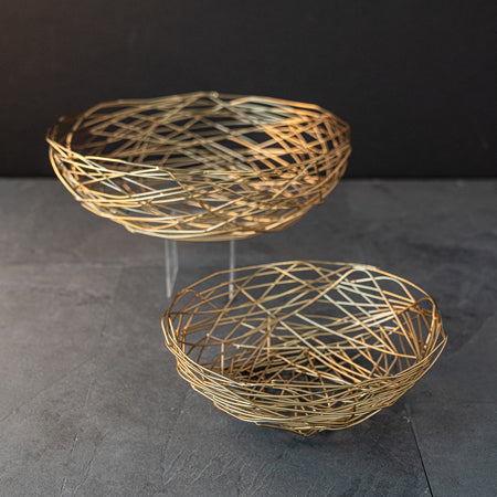 Gold Iron Wire Fruit Baskets - 2 Sizes (sold individually)!