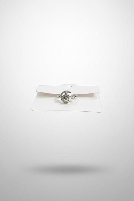 Silver Star & Crescent Moon Adjustable Fidget Ring