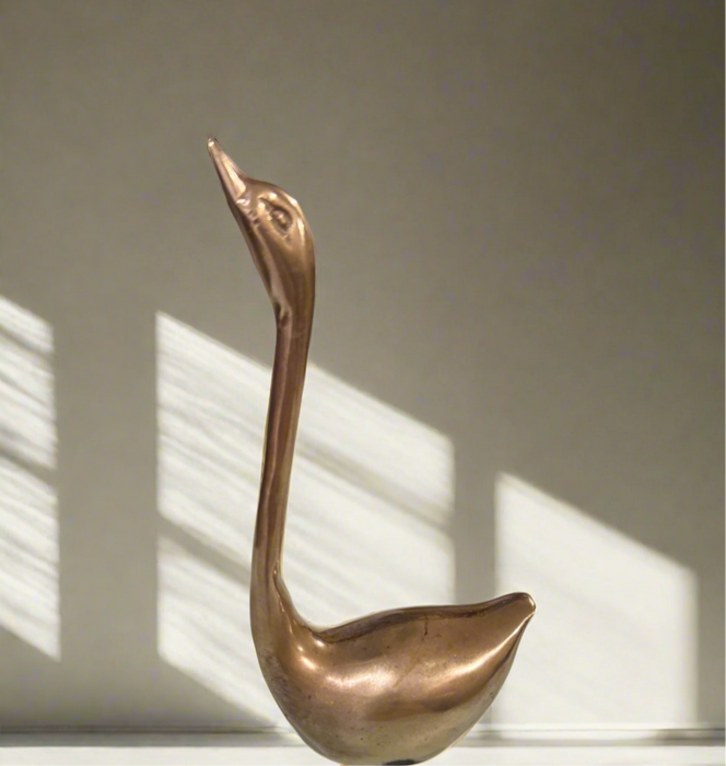Vintage Brass Swan or Duck Paper Weights, Decor.  Sold Individually.