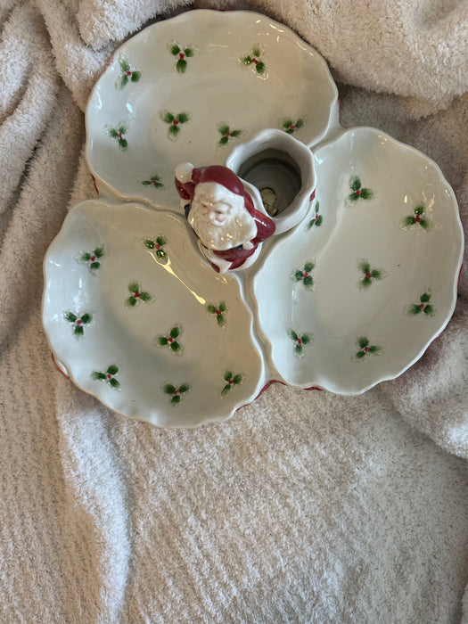 Vintage 1988 Fitz & Floyd Old World Santa Serving Tray