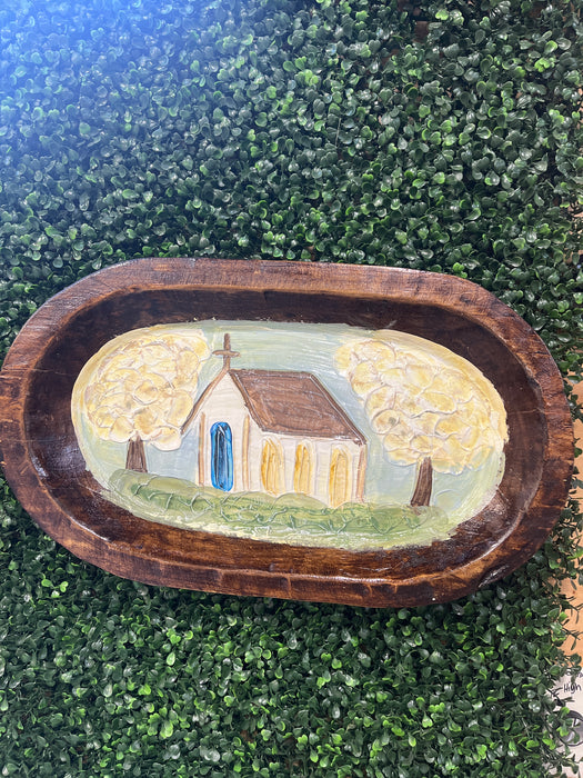 Large Hand Painted Dough Bowls by Alex Ladner