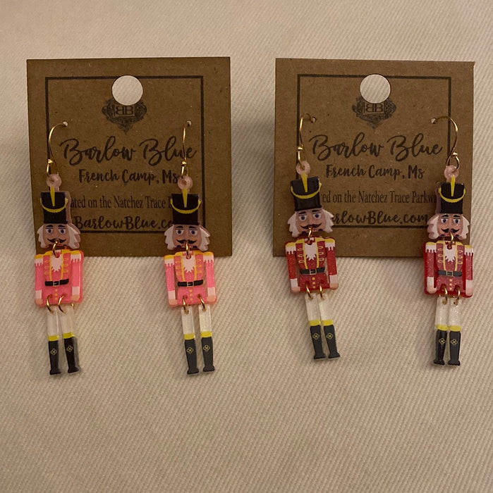 Acrylic Nutcracker Earrings -2 Colors