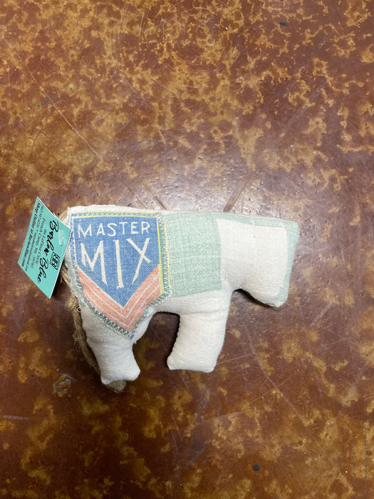 Miniature Hand Sewn Farm Animals.  Made from Fun Fabric or Vintage Feed Sacks.