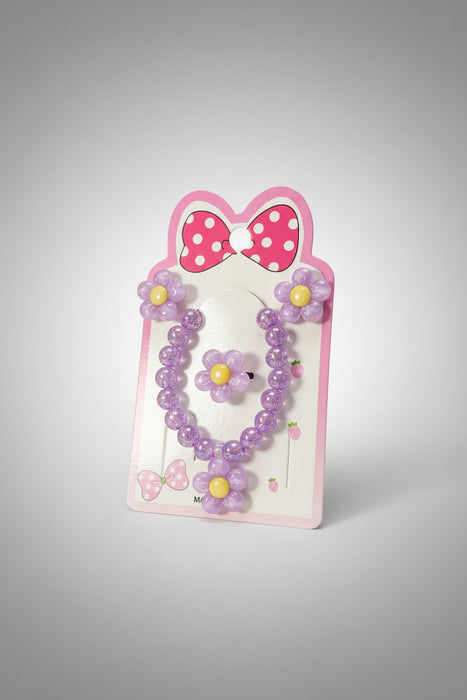 Daisy Jewelry Sets- Clip On Earrings, Ring, and Necklace. Available in 5 Styles!