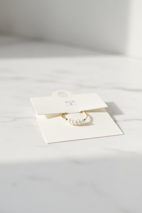 5 Pearl Rings- Sizes 6-10. REAL PEARLS