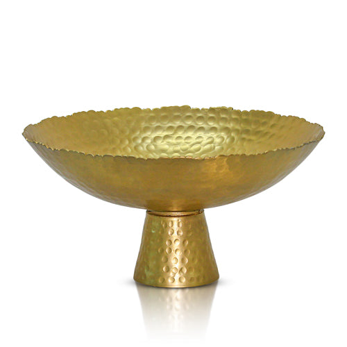 Hammered Gold Bowl (12.5”) with Base