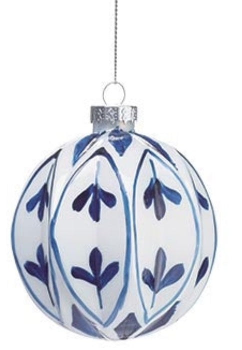 Blue & White Floral Ornaments- 3 Styles!