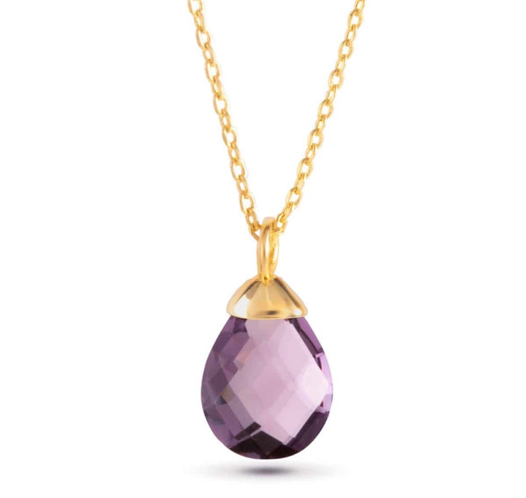 Birthstone Hanging Gold Charm Necklace-12 styles!