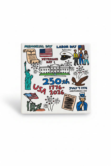 250th Year America Ceramic Coasters- Sold Individually