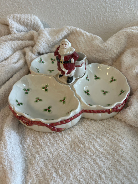 Vintage 1988 Fitz & Floyd Old World Santa Serving Tray