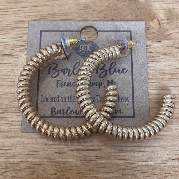 Thin Coil Gold Hoops