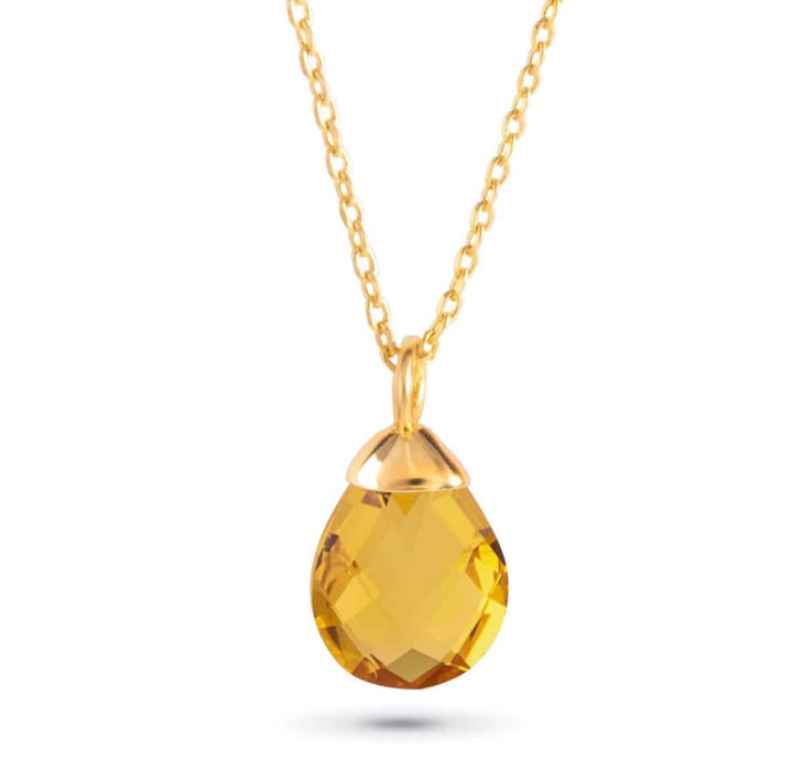 Birthstone Hanging Gold Charm Necklace-12 styles!