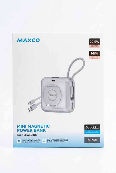 Grey Mini Magnetic Power Bank Fast Charging