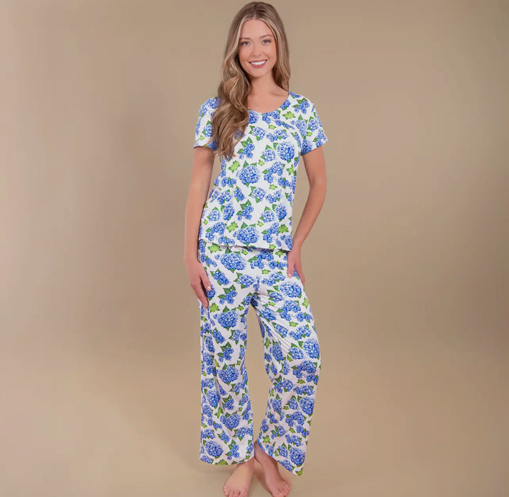 Blu Hydrangea Pajama Pants