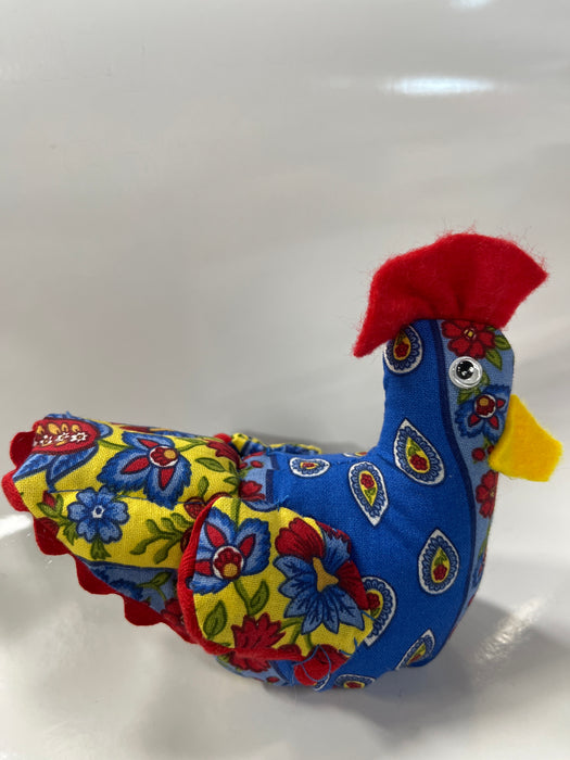 Miniature Hand Sewn Chickens .  Made from Fun Fabric or Vintage Feed Sacks.