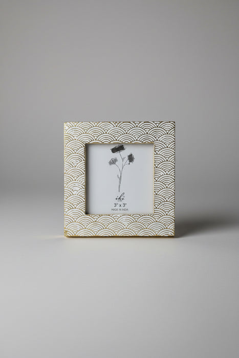 White Swirl 3x3 Picture Frame