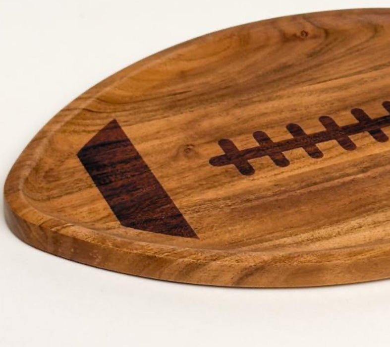 Football Acacia Wood Serving Board