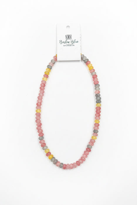 Pastel Pink Chunky Beaded Necklace