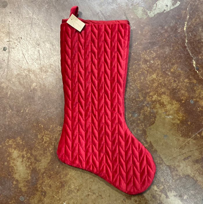 Velvet Cable Knit Stockings - 4 Colors! *Personalization Can Be Added for an Additional $10!*