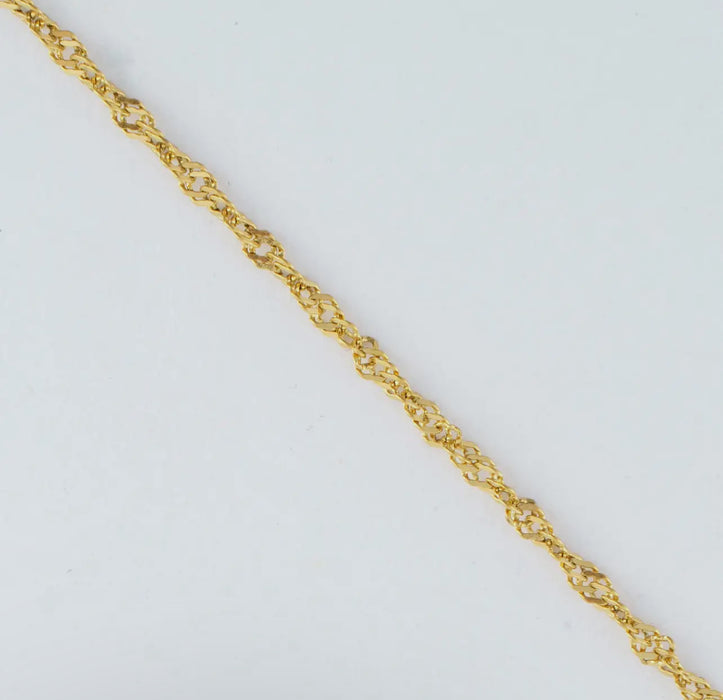 Waterproof Gold 16” Twisted Chain Necklace