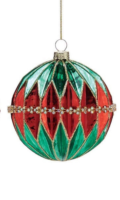 Vintage Red, Green, & Gold Ornaments- 2 Styles!