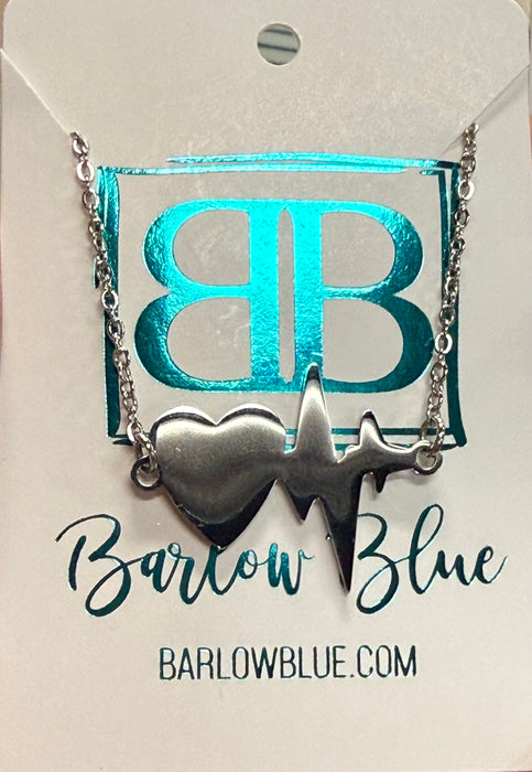 Heart & Heartbeat Engravable Necklace