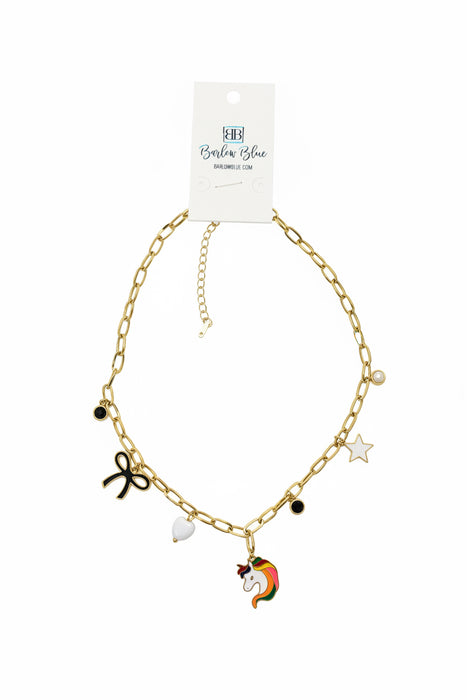 Unicorn Chain Necklace with Charms