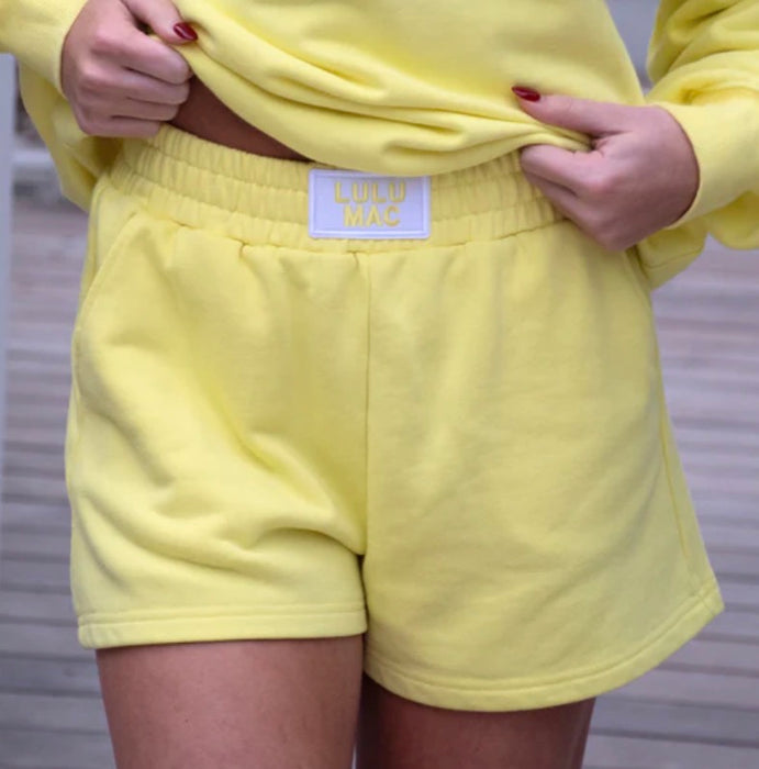 Adult Yellow Lulu Mac Terry Cloth Shorts